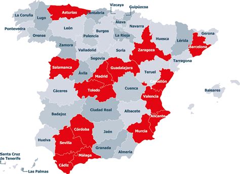 Mapa de oficinas de atención de AFP a lo largo del país