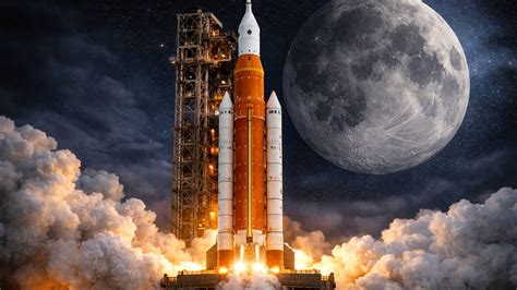 Esquema de la construcción y lanzamiento del cohete lunar