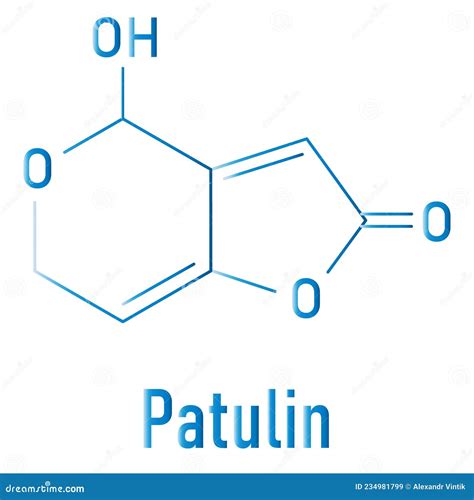 Gráfico de la estructura molecular de la patulina