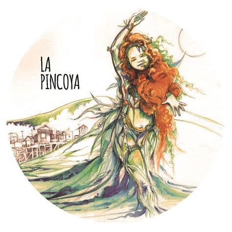 Ilustración de La Pincoya, figura mitológica chilota