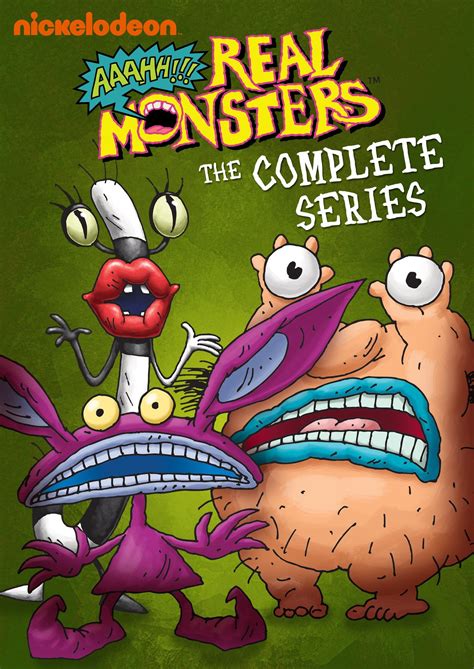 Ilustración de los monstruos de Aaahh!!! Real Monsters en su entorno