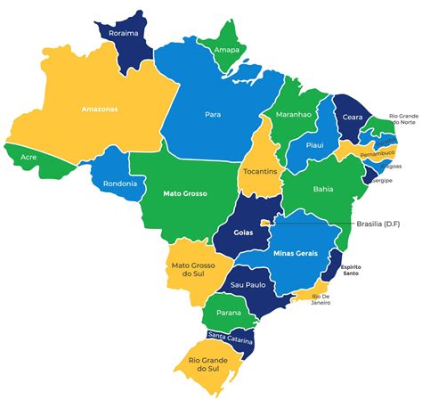 Mapa de Brasil resaltando las regiones con los salarios más altos para cuidadores