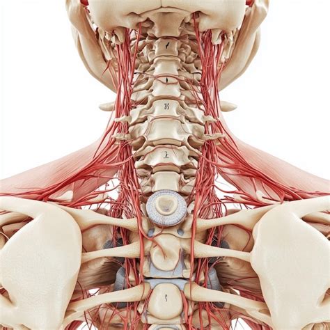 Esquema anatómico de la columna cervical y sus movimientos