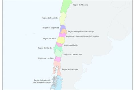 Mapa de Chile con la Región de Ñuble resaltada