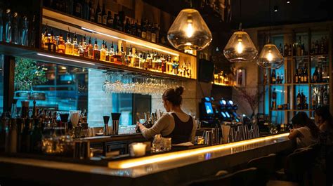 Imagen de un piano-bar elegante y concurrido.