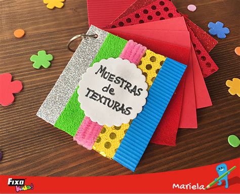Ejemplo de muestrario de texturas en un libro sensorial