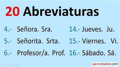 Un ejemplo de calendario con abreviaturas de los días