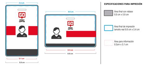 Diseño de una tarjeta credencial de PVC con dimensiones estándar