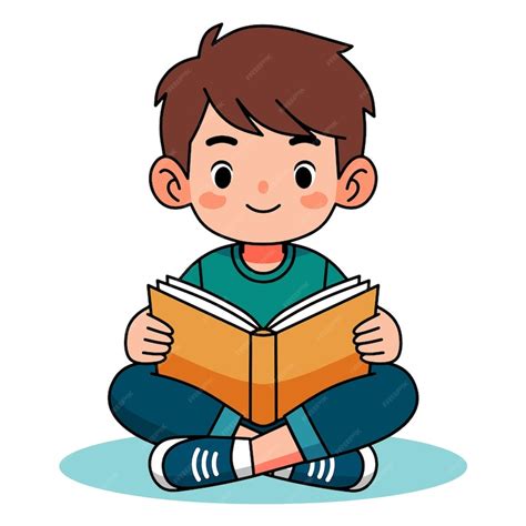 Ilustración de un niño leyendo con apoyo visual