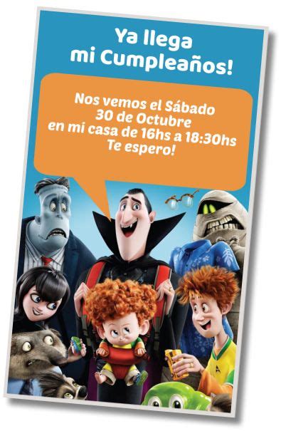 Diseño de invitación digital temática Hotel Transylvania