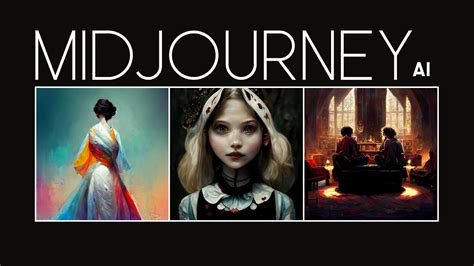 Interfaz o logo de Midjourney, la herramienta de IA generadora de imágenes