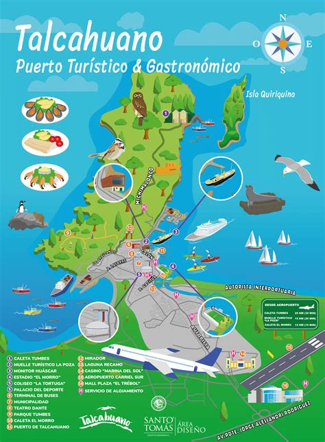 Mapa de Talcahuano con puntos de accesibilidad y servicios municipales