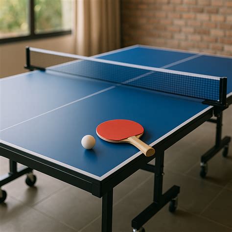 Vista interior de un gimnasio con varias mesas de tenis de mesa profesionales
