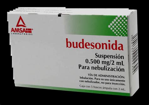 Estructura química de la Budesonida o imagen representativa de un inhalador