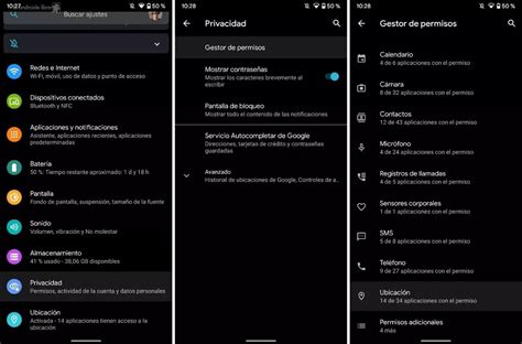 Captura de pantalla de la sección de accesibilidad en los ajustes de Android.