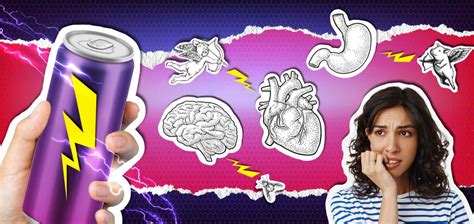 Esquema de los efectos de las bebidas energéticas en el sistema nervioso y cardiovascular