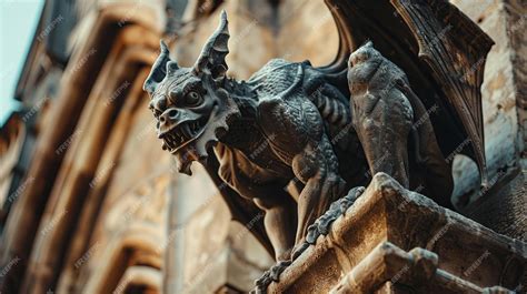 Gárgola medieval de una catedral gótica