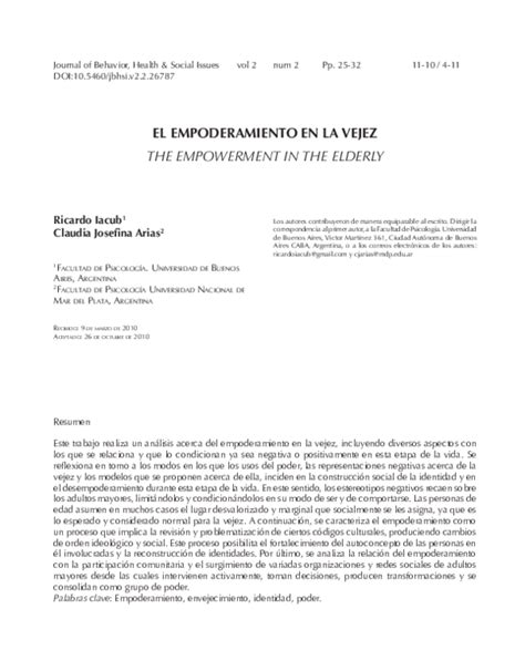 Gráfico: ciclo del empoderamiento en la vejez