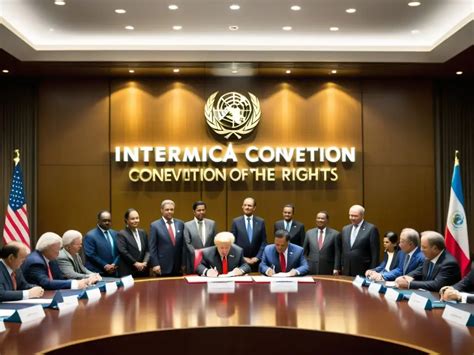 Foto de la ceremonia de firma o depósito de la Convención Interamericana en la OEA