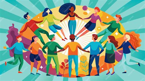 Ilustración de una comunidad diversa interactuando en un espacio accesible