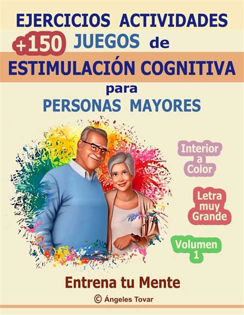Infografía con ejemplos de ejercicios de estimulación cognitiva para adultos mayores