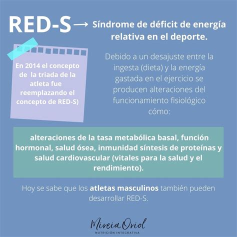 Infografía sobre los efectos de la deficiencia energética relativa en el deporte (RED-S).