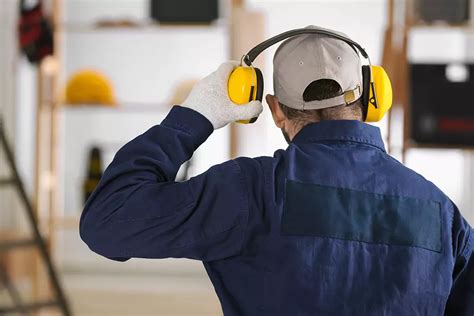 Persona utilizando protectores auditivos en un entorno ruidoso