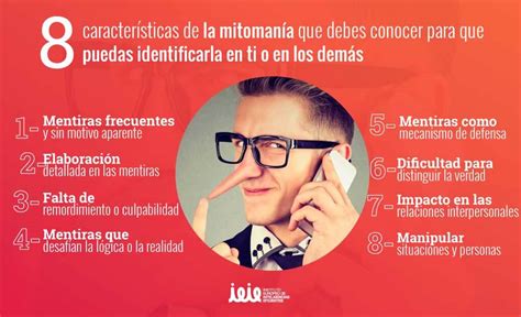 Infografía sobre las características clave de la mitomanía