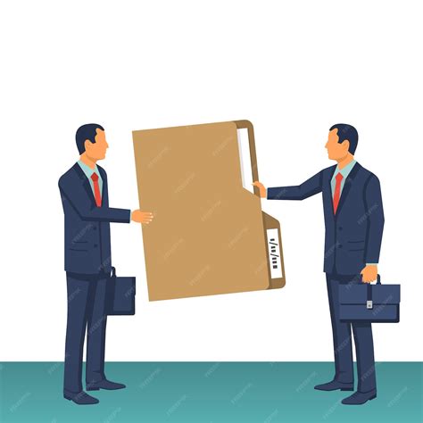 Ilustración de una persona recibiendo un documento oficial