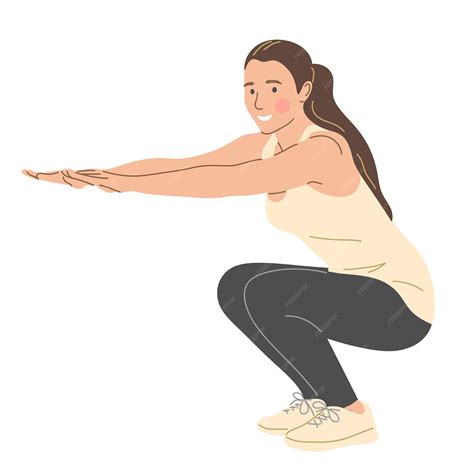 ilustración de una mujer realizando cuclillas con pelota de ejercicio contra la pared