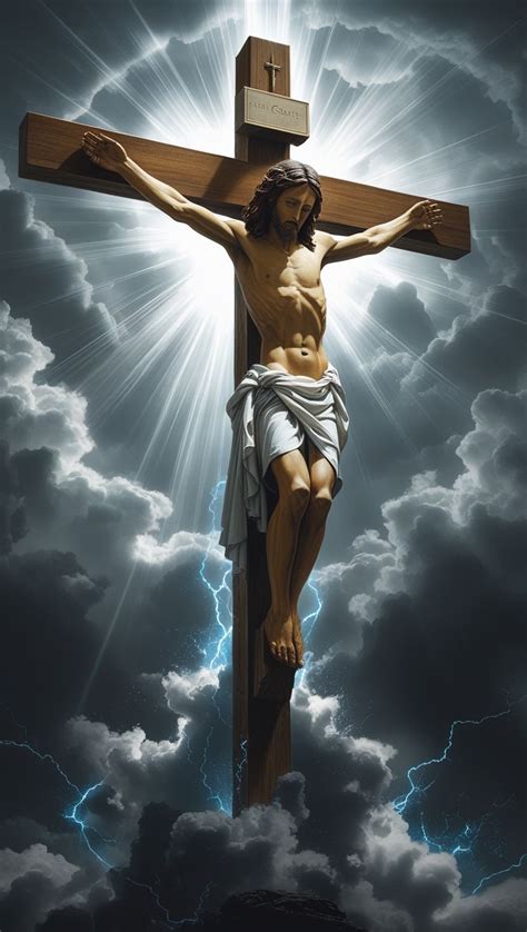 Albión contemplando a Jesús crucificado en el poema con grabados 