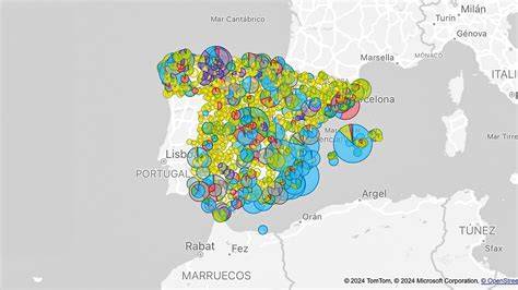 Mapa de distribución de proyectos financiados por el Fondo Descúbreme