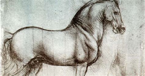 Estudio de un caballo, de Leonardo da Vinci.