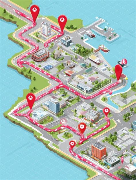 Mapa de Santiago con puntos que indican las direcciones utilizadas en la ruta del tráfico de niños