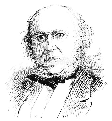 Retrato de Herbert Spencer, filósofo y sociólogo inglés.