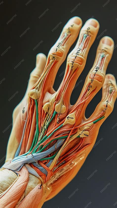 Esquema de la anatomía de la muñeca y los ligamentos