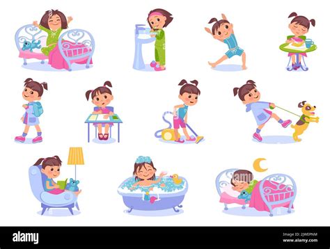 Esquema de las rutinas diarias de un niño