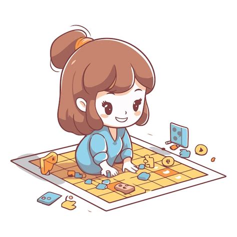 Ilustración de una persona mayor concentrada jugando un juego de lógica en una tableta