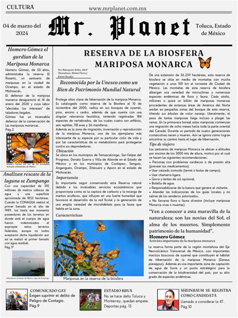 Diseño de página de periódico mostrando un reportaje sobre inclusión tecnológica de adultos mayores