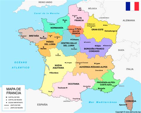 Mapa de Francia mostrando zonas de protestas por la reforma de pensiones