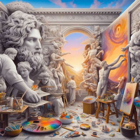 Ejemplo de obra de arte (pintura o escultura) que representa el abrazo entre generaciones