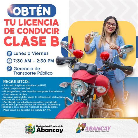 infografía del proceso de obtención de la licencia Clase B