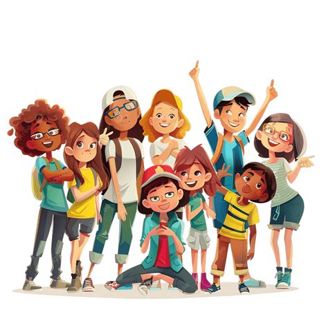 Ilustración de niñas y adolescentes en un entorno de apoyo