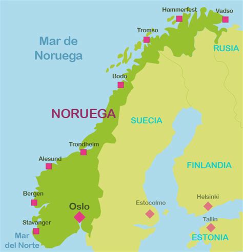 Mapa de Noruega resaltando la provincia de Nordland