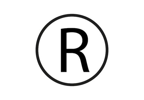 Icono representativo de copyright y símbolos de marca registrada
