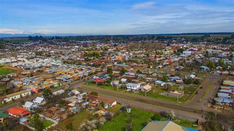 Fotografía aérea de la comuna de Pemuco, Región de Ñuble, Chile