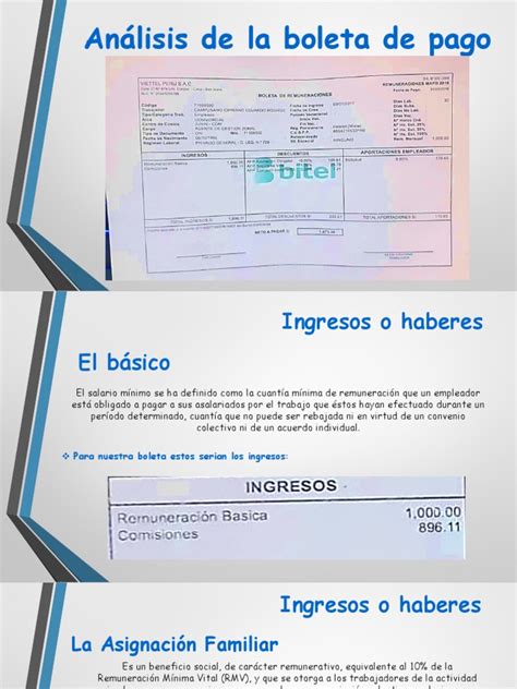 Infografía: Componentes principales de una boleta de pago de pensión