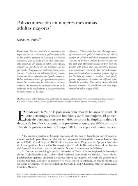 Esquema conceptual de la polivictimización en adultos mayores