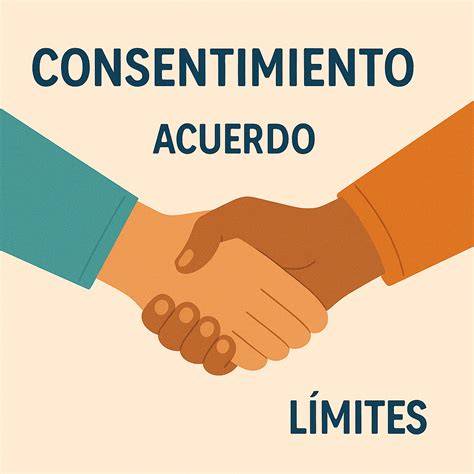 Infografía sobre consentimiento, límites y comunicación en relaciones