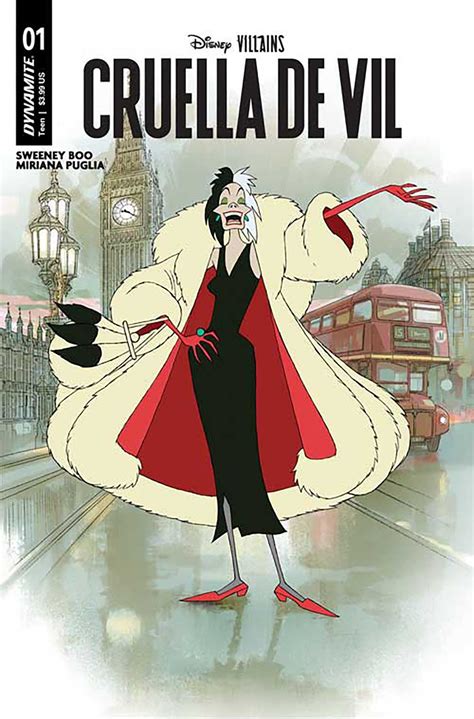 Ilustración de Cruella de Vil en su versión anciana de 